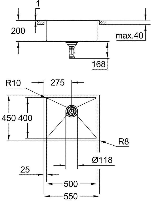 Мойка из нержавеющей стали Grohe K700 31726Sd0