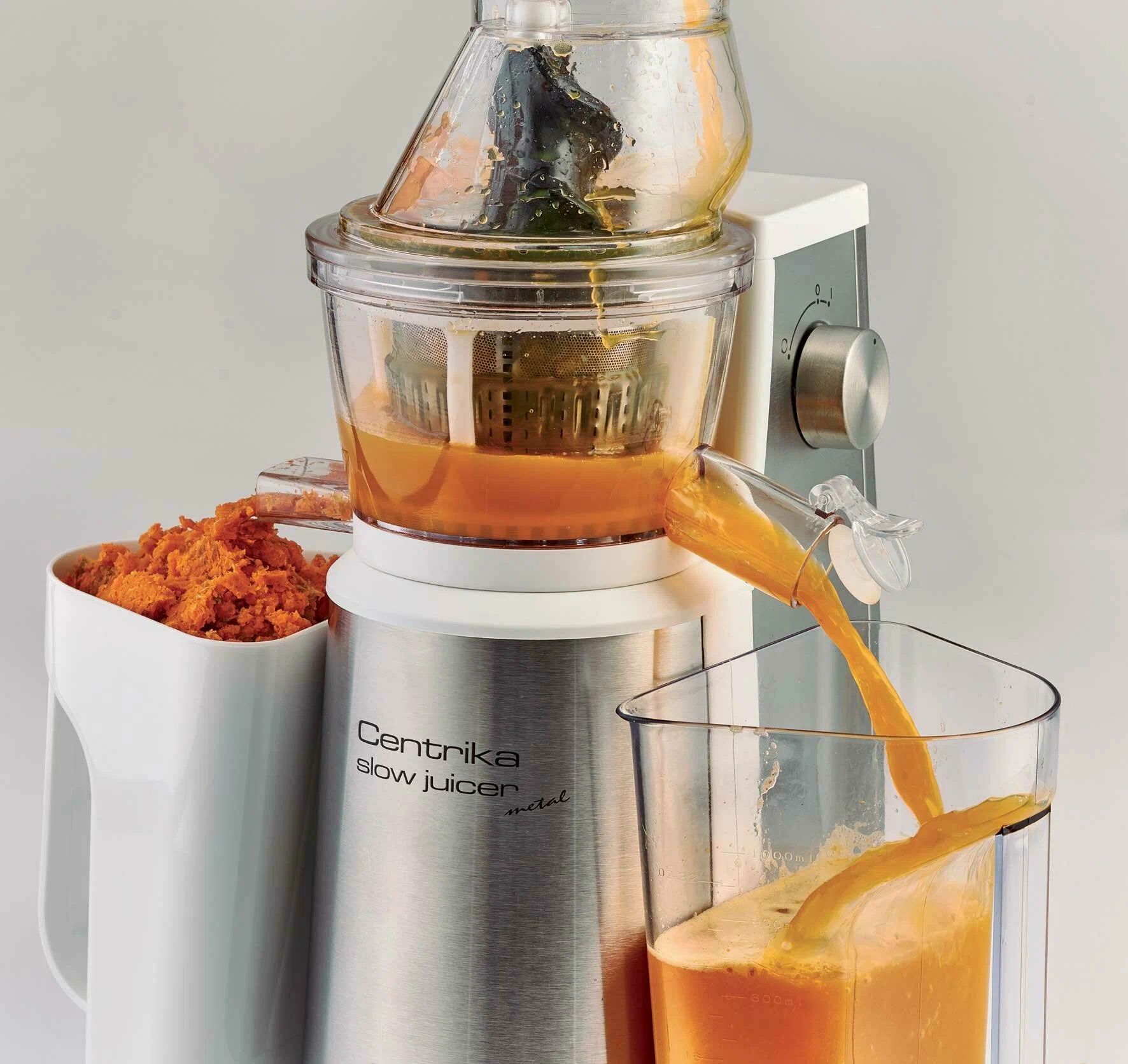 Шнековая соковыжималка Ariete 177 Centrika Slow Juicer, серебристый