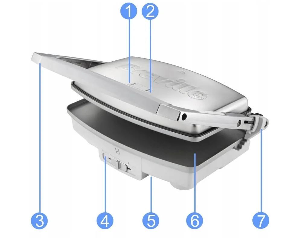 Сэндвичница Breville DuraCeramic VST071X 1000 Вт