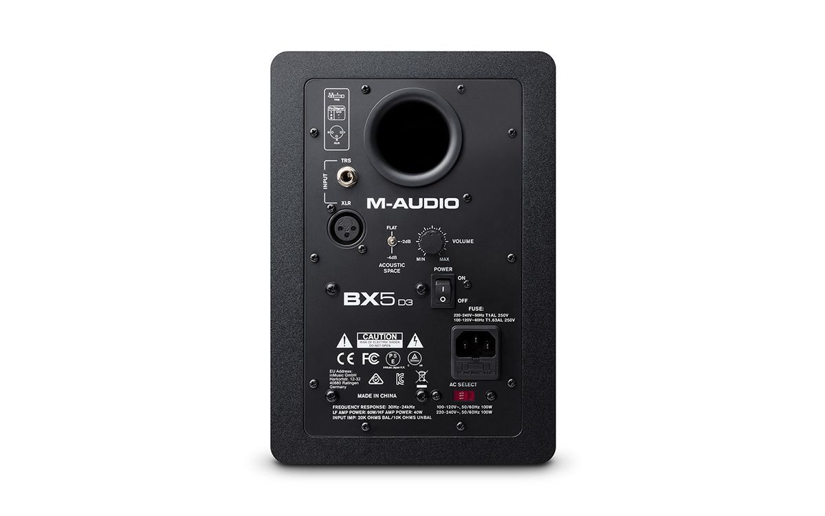M-Audio BX5 D3 (шт) Активный 2-х полосный аудио монитор ближнего поля, 1" шелковый ВЧ излучатель, 5"