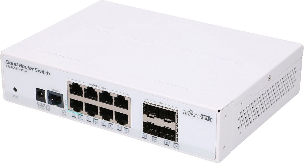 L2 PoE коммутатор MikroTik CRS112-8P-4S-IN