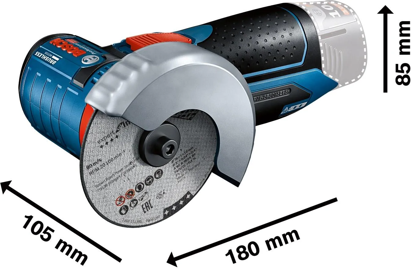Аккумуляторная угловая шлифовальная машина Bosch GWS 12V-76 Professional 06019F2000