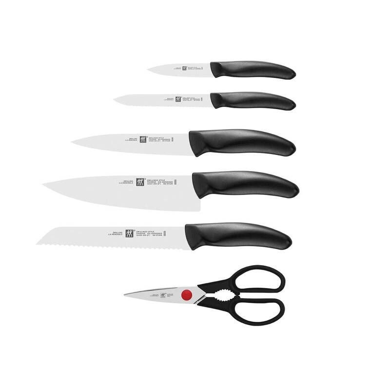 Набор из 5 ножей в самозатачивающемся блоке Zwilling Style 1023660 серый