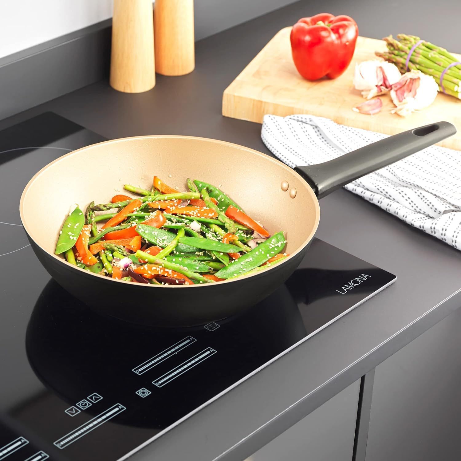 Глубокая сковорода-вок Russell Hobbs Opulence с антипригарным покрытием, 28 см