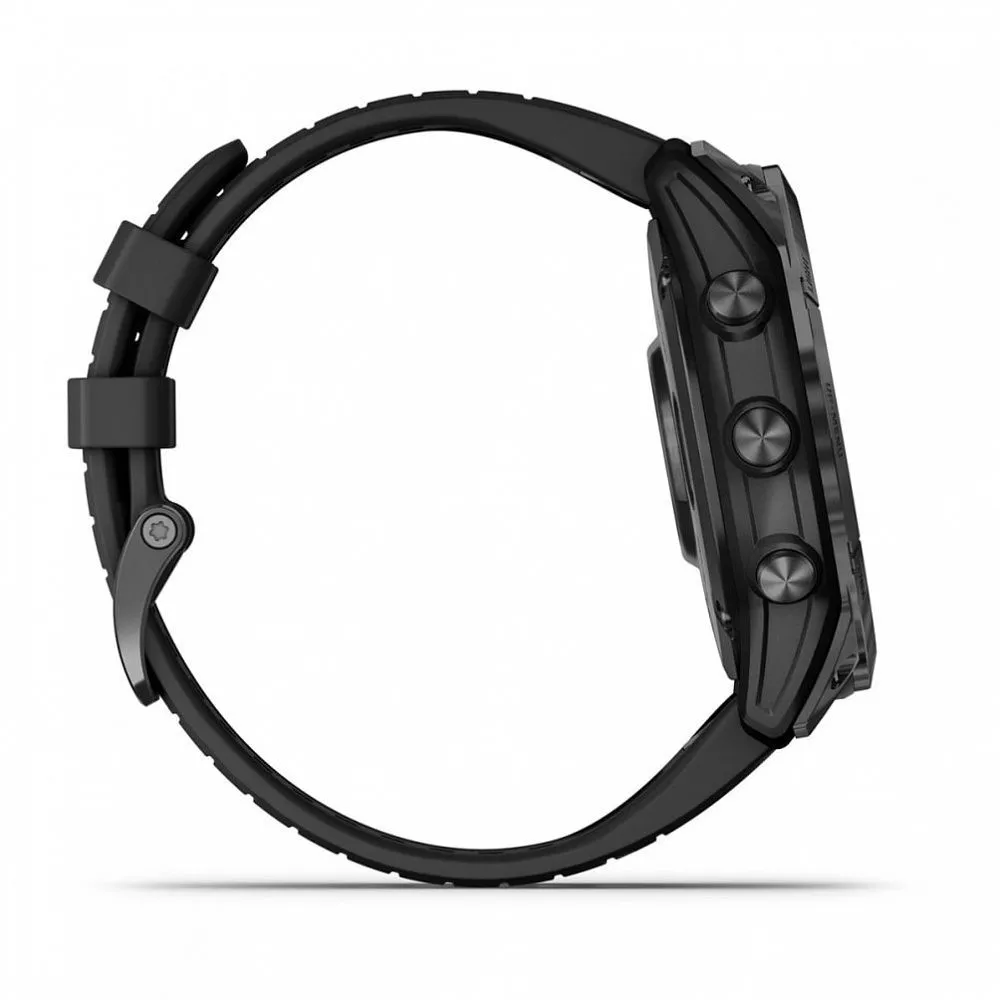 Часы Garmin Fenix 7X Pro Sapphire Solar Carbon Grey Black Band (010-02778-11)