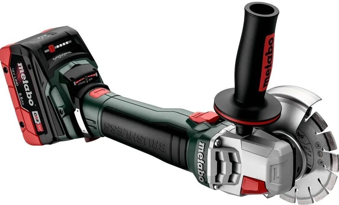 Угловая шлифмашина аккумуляторная Metabo WB 18 LT BL 11-125 Quick 613054840 в кейсе metaBOX без акб и ЗУ
