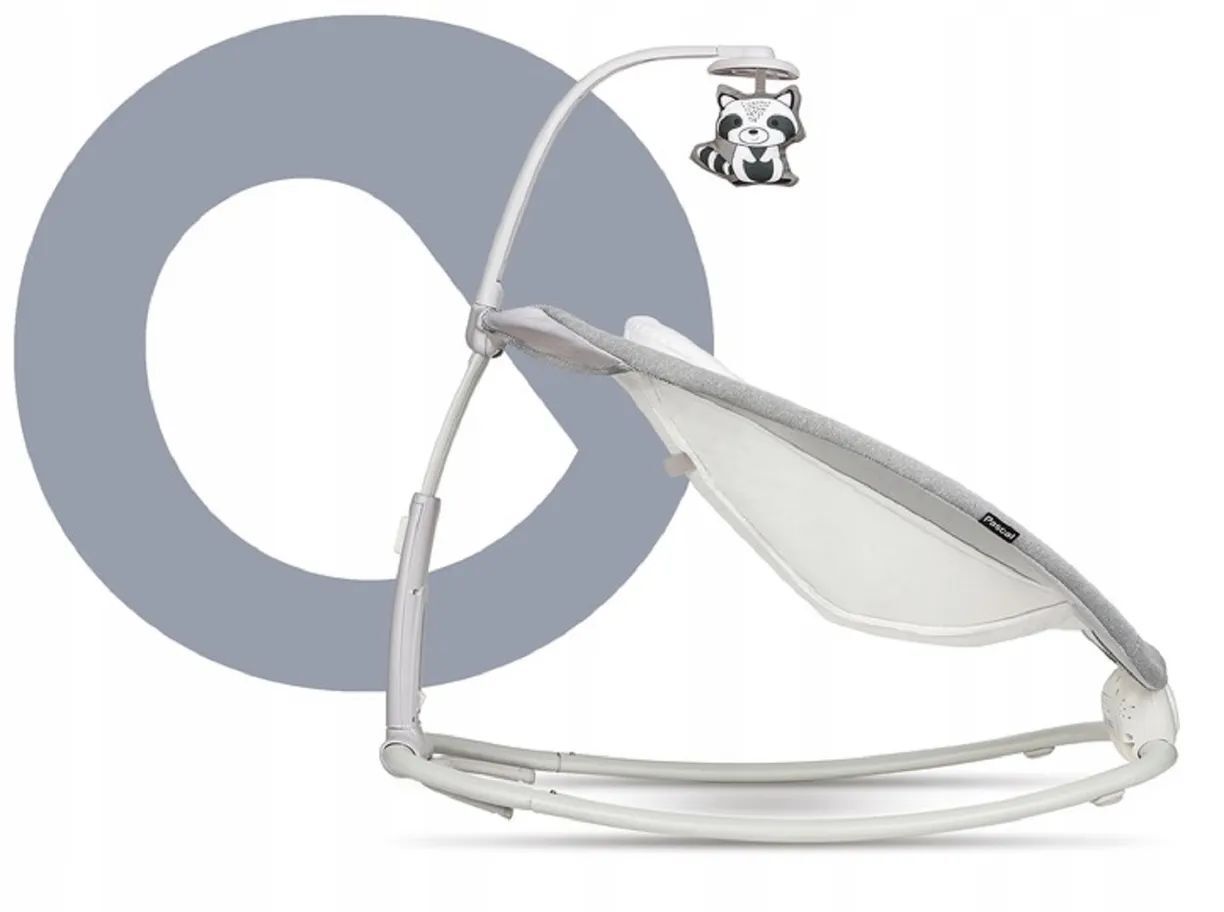 Детский шезлонг качалка для новорожденных Lionelo Pascal Grey Dove