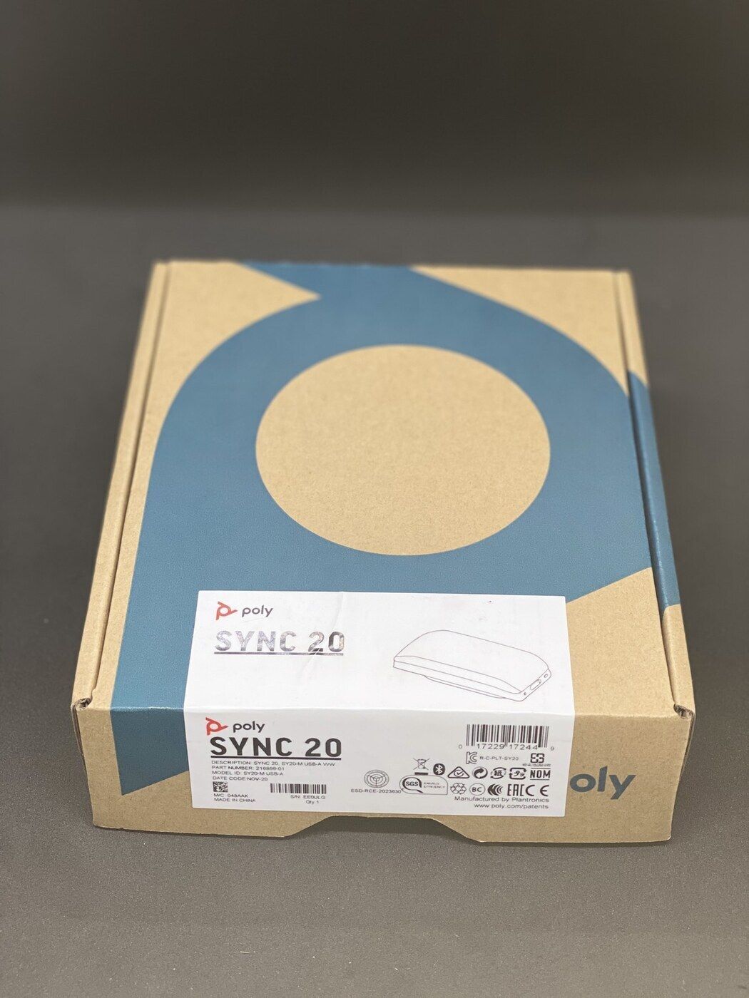 Спикерфон Poly Sync 20, Bluetooth, серый