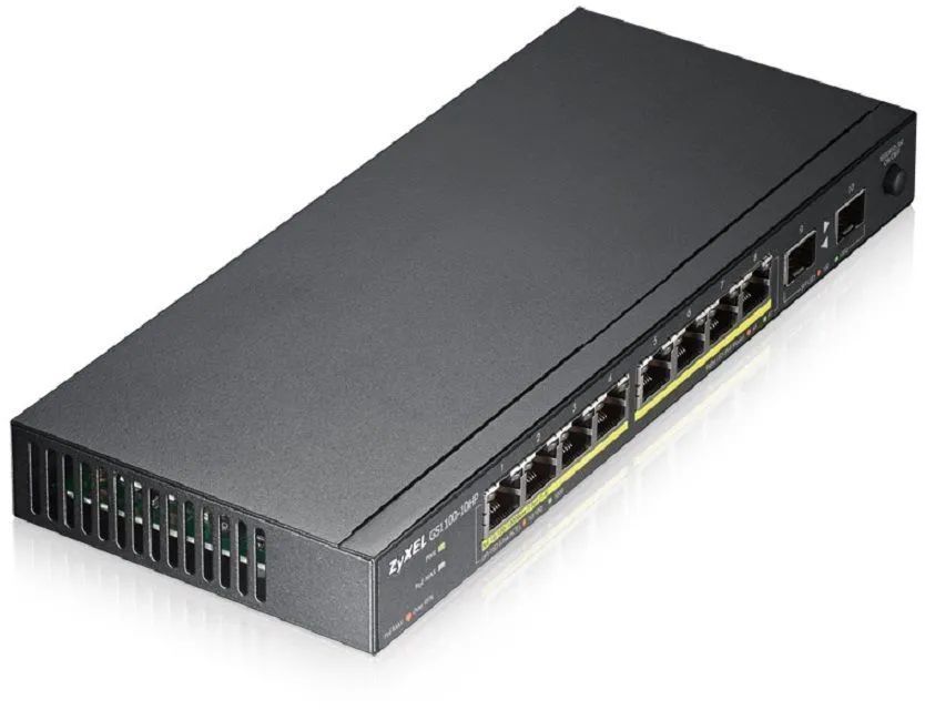 Коммутатор ZyXEL GS1100-10HP-EU0102F /PoE 130Вт./Неуправляемый Layer 2