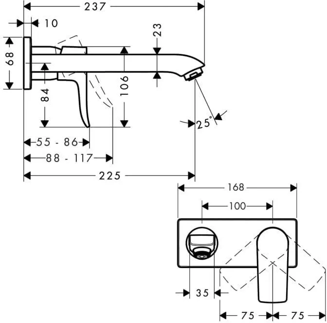 Смеситель Hansgrohe Metris E2 31086000