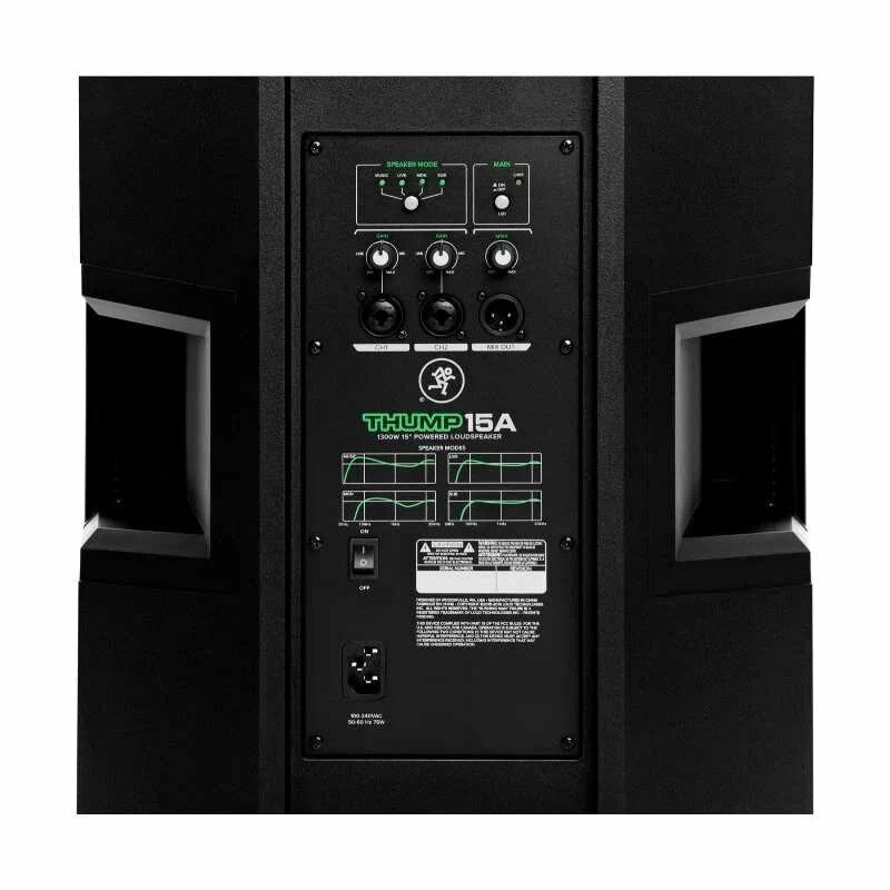MACKIE THUMP15A активная 2-полосная акустическая система, мощность усилителя 1000 Ватт (класс D), ди