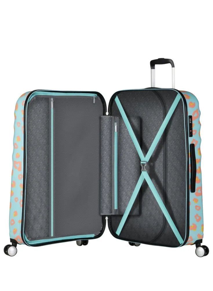 Чемодан American Tourister Disney Wavebreaker 67 см, 64 л, Minnie Pastel Dots