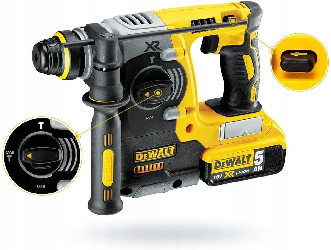 Аккумуляторный перфоратор DeWalt DCH274P2T-QW, с 2 АКБ, ЗУ и кейсом TSTAK