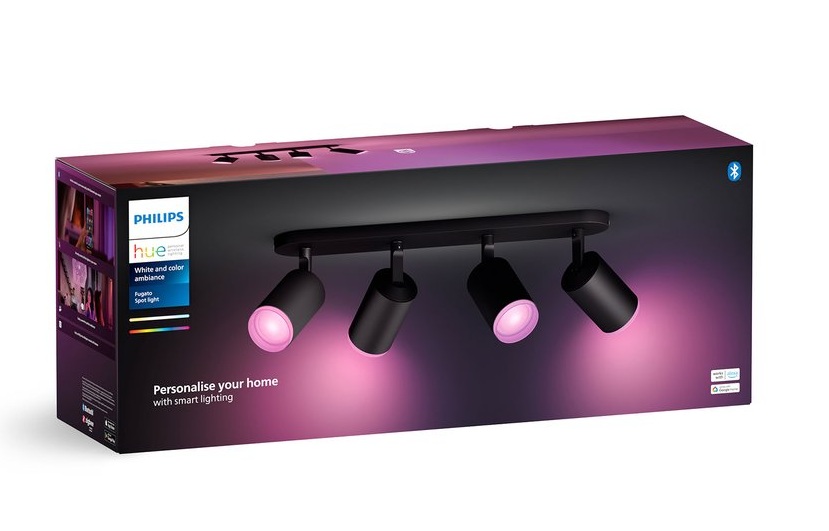 Светильник PHILIPS HUE White and Color Ambiance Fugato 929003810201, черный