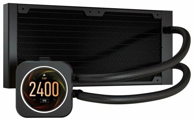Система водяного охлаждения для процессора Corsair iCUE H100i ELITE 240 мм, черный/RGB