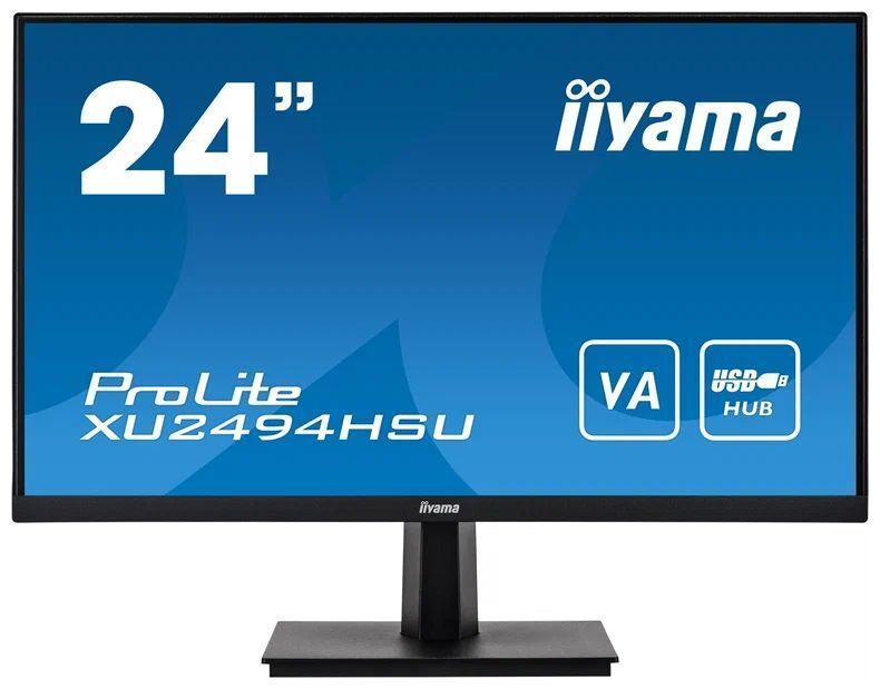 23.8" Монитор Iiyama ProLite XUB2494HSU-B1, 1920x1080, 75 Гц, *VA, черный