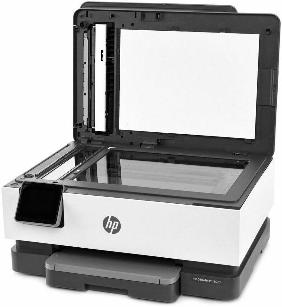 МФУ струйное HP OfficeJet Pro 8023, цветн., A4, черный/белый