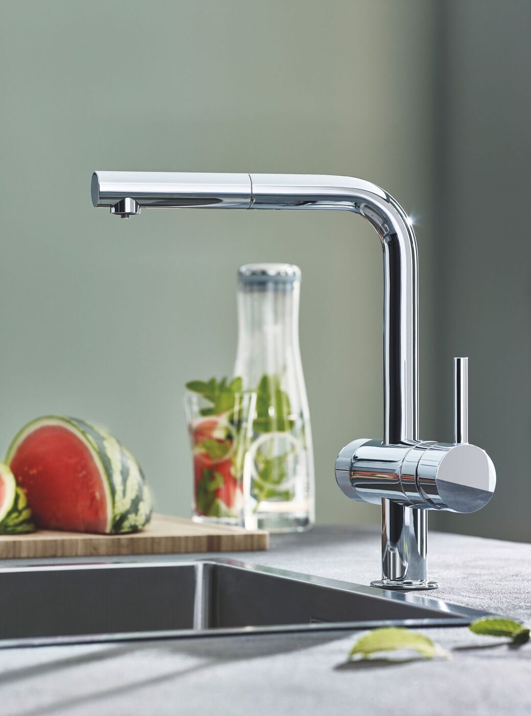 Смеситель для раковины (умывальника) Grohe Blue Pure Minta 31721000 хром