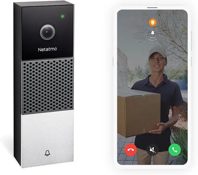 Комплект видеодомофона Netatmo Smart Video Doorbell серый