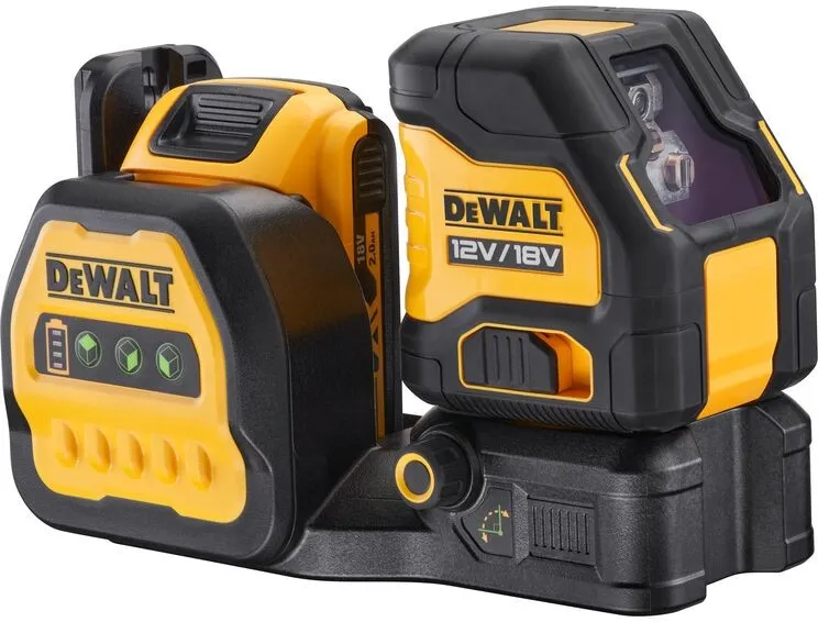 Аккумуляторный лазерный нивелир DeWalt DCE088D1G18, с 1 АКБ (2.0 Ач), ЗУ и кейсом