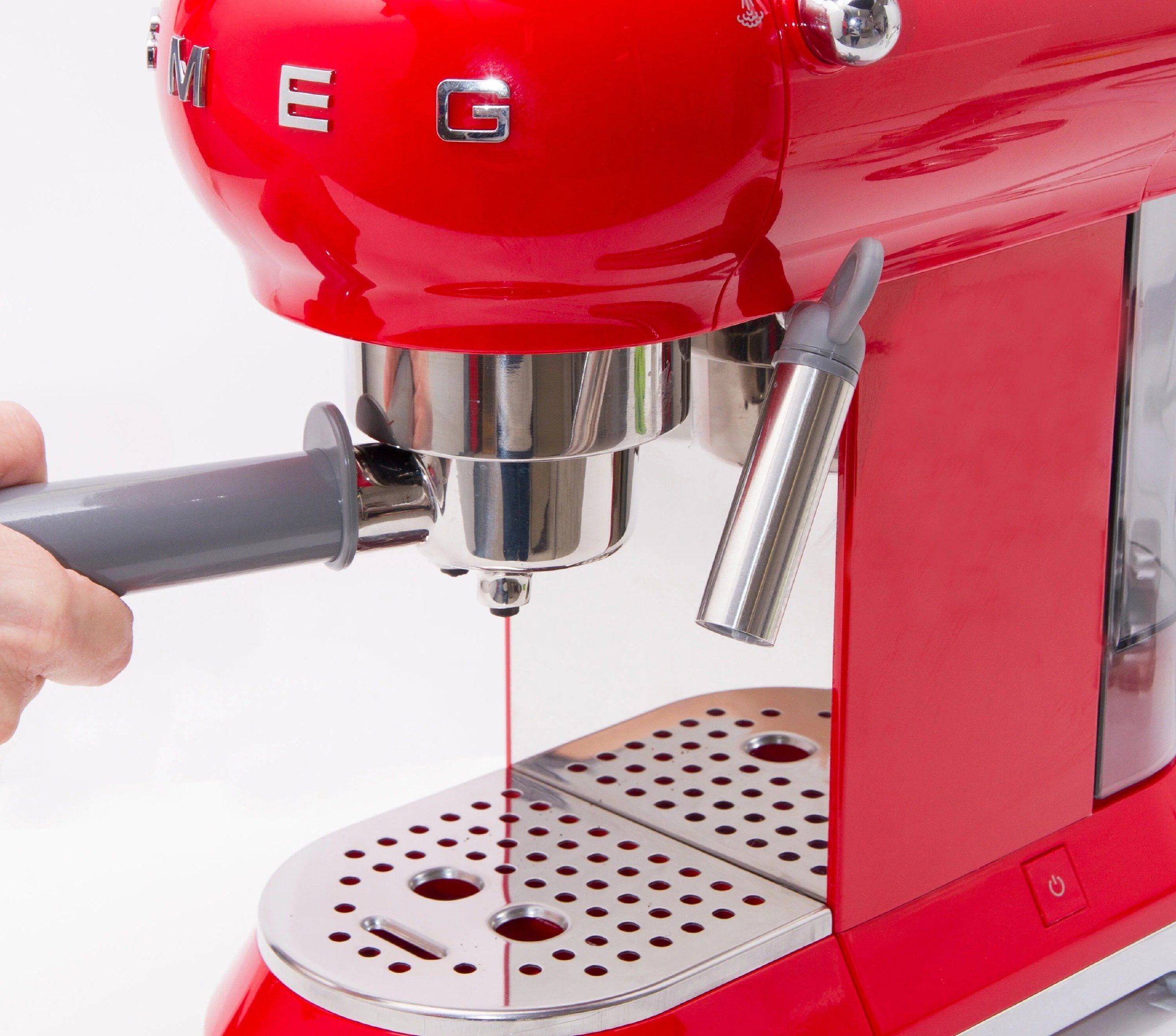 Кофеварка рожковая Smeg ECF01, красный