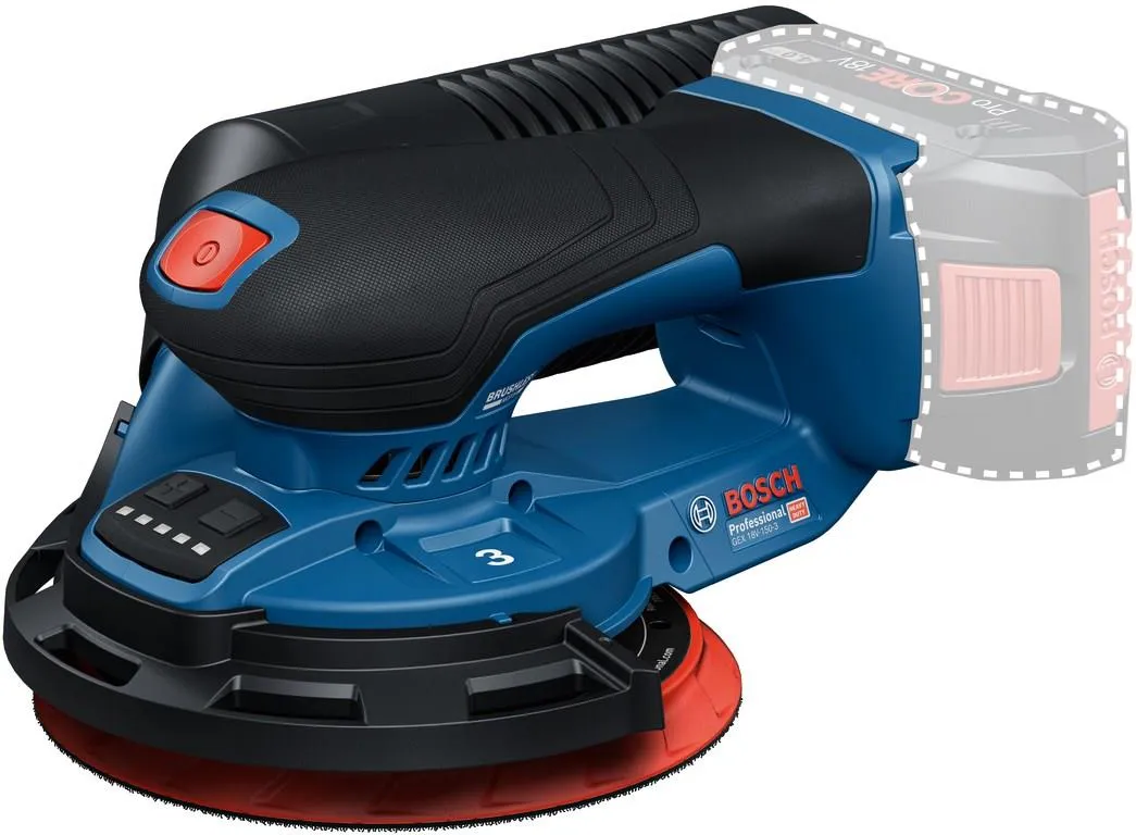 Эксцентриковая шлифовальная машина аккумуляторная Bosch GEX 18V-150-3 Professional 0601372904