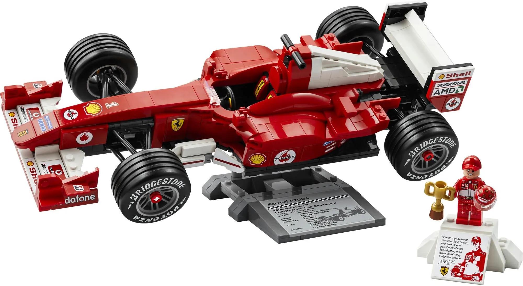 Конструктор LEGO Icons 11375 Ferrari F2004 и Михаэль Шумахер