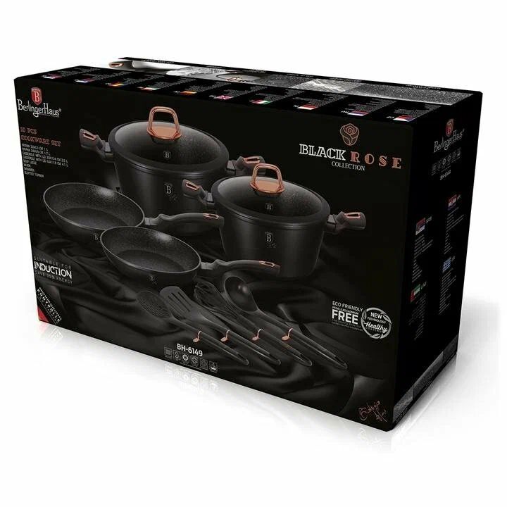 Набор посуды Berlinger Haus Black Rose BH-6149 10 пр.