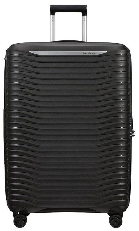 Чемодан Samsonite, полипропилен, адресная бирка, увеличение объема, 114 л, размер L, черный