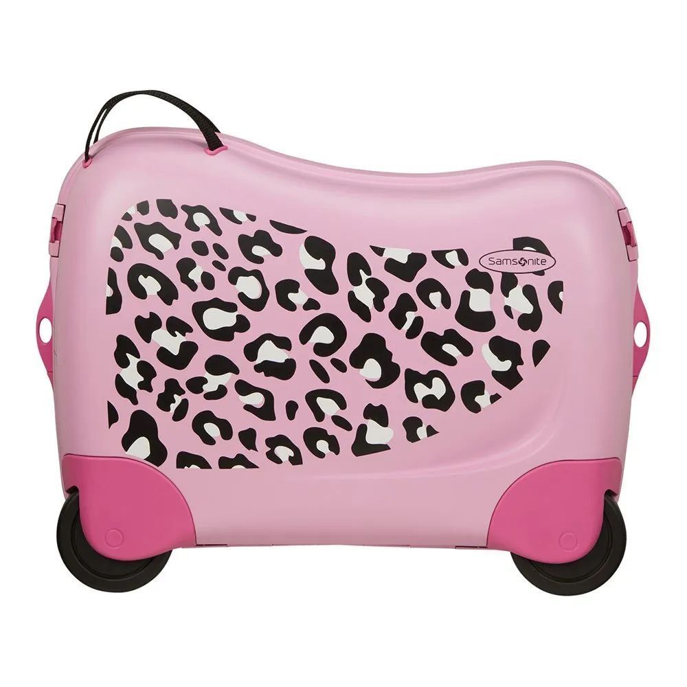 Детский чемодан-тележка Samsonite Dream Rider, 28 л, розовый леопард