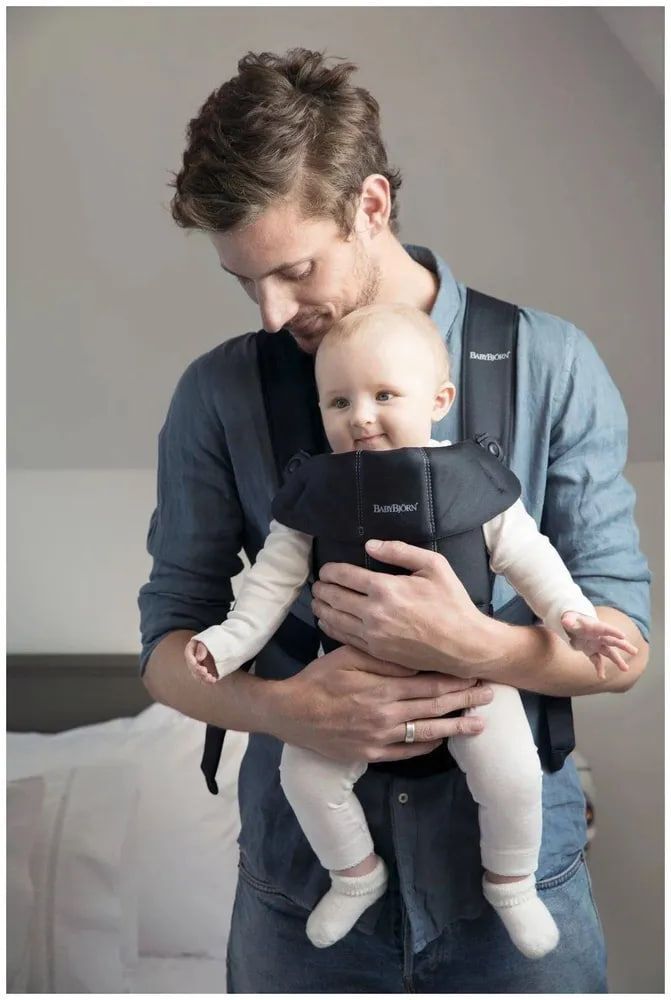 Рюкзак-Кенгуру для новорожденных BabyBjorn Carrier Mini Cotton black 0210.56