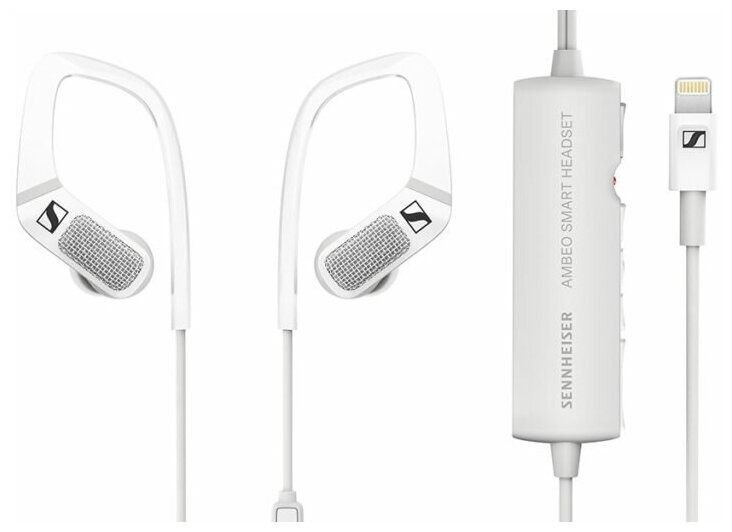 Наушники Sennheiser Ambeo Smart Headset, Lightning, белый/серый