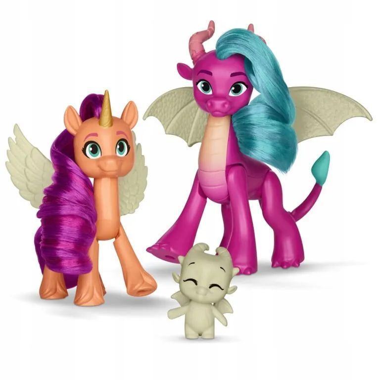 Hasbro My Little Pony Драконий свет 3-пак фигурок, светящих в темноте F8702