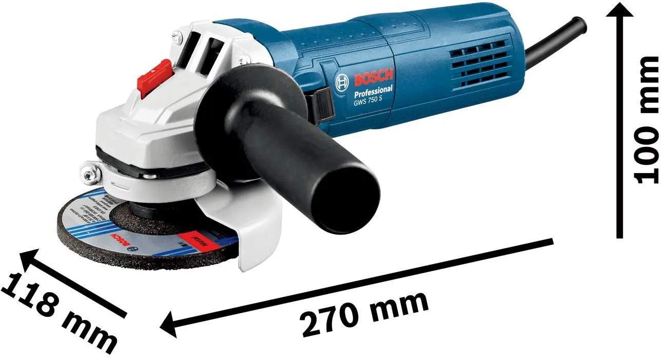 Угловая шлифовальная машина сетевая Bosch GWS 750 S Professional 0601394120