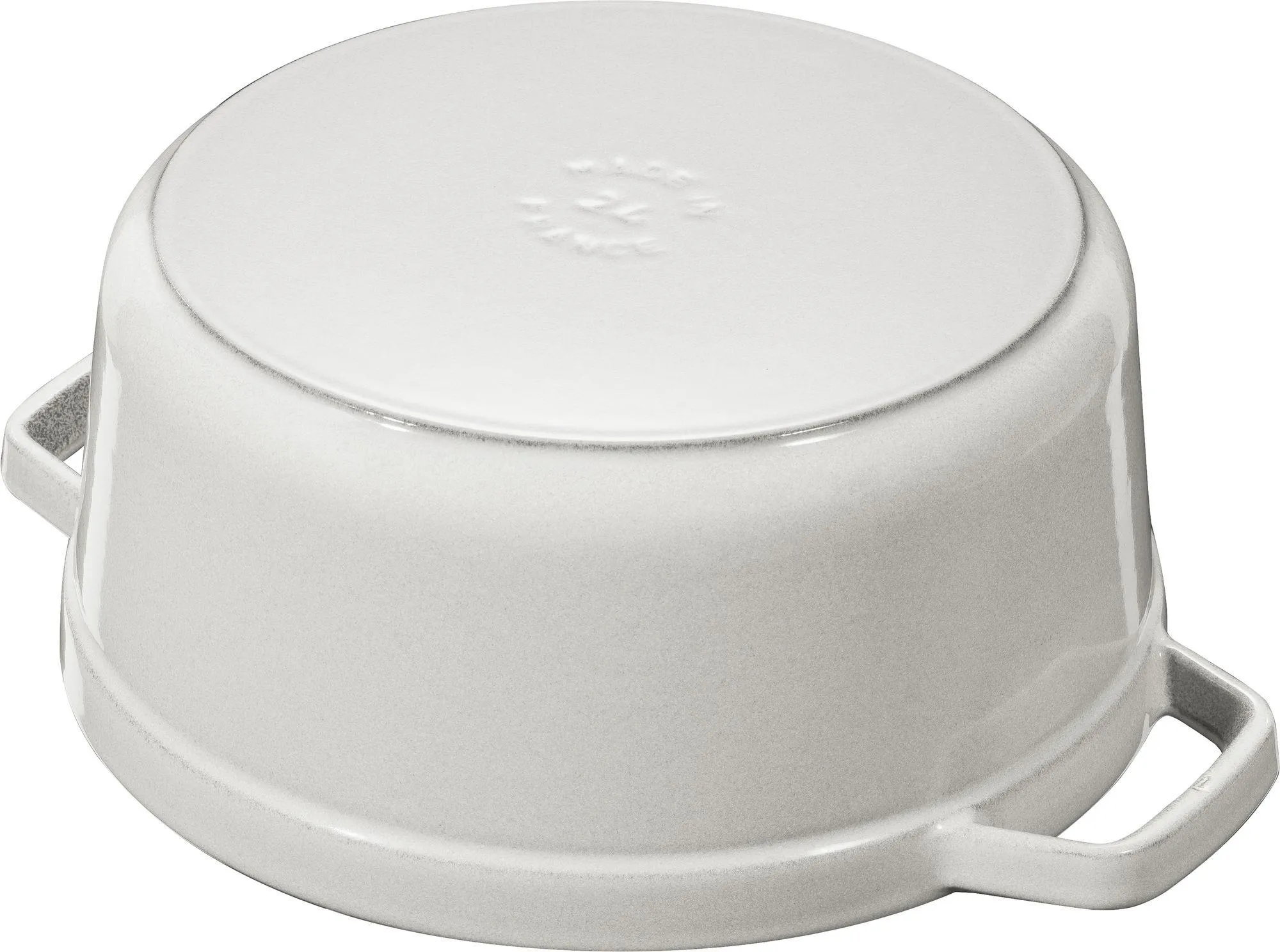 Чугунная круглая кастрюля Staub La Cocotte 3,8 л, белая трюфель 405014120