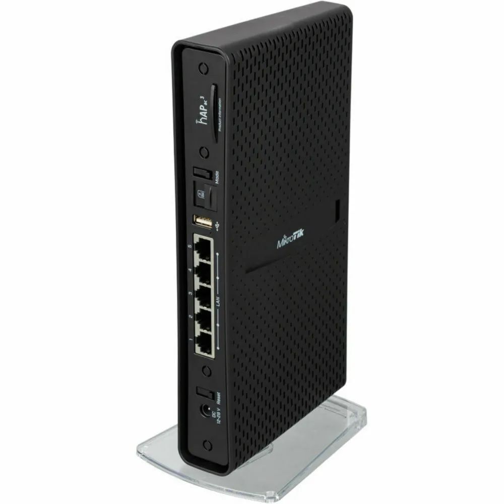 Роутер беспроводной MikroTik hAP ac3 LTE6 kit (RBD53GR-5HACD2HND&R11E-LTE6) AC1200 10/100/1000BASE-TX/4G cat.6 черный