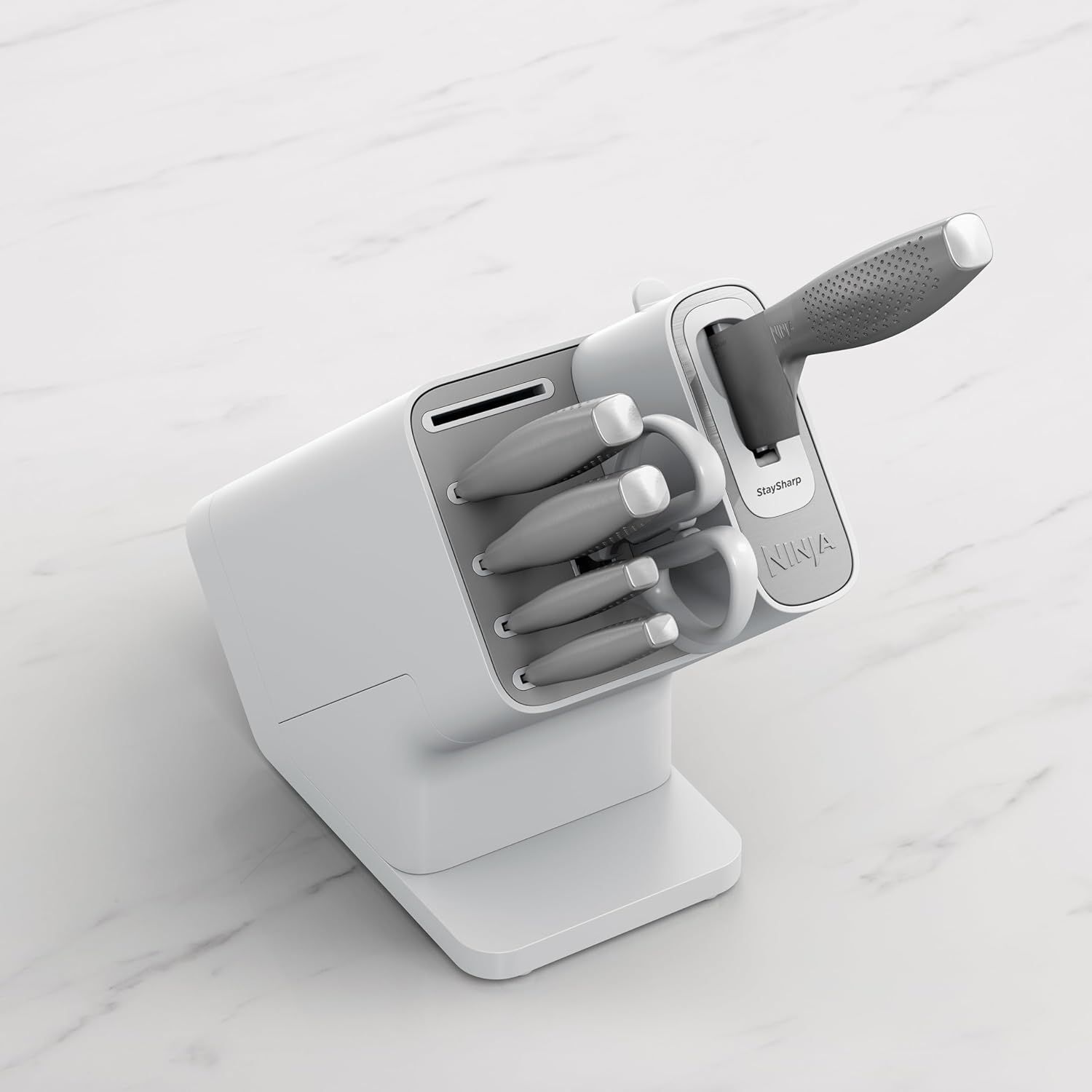 Набор ножей со встроенной точилкой Foodi Ninja StaySharp 6 предметов, белый
