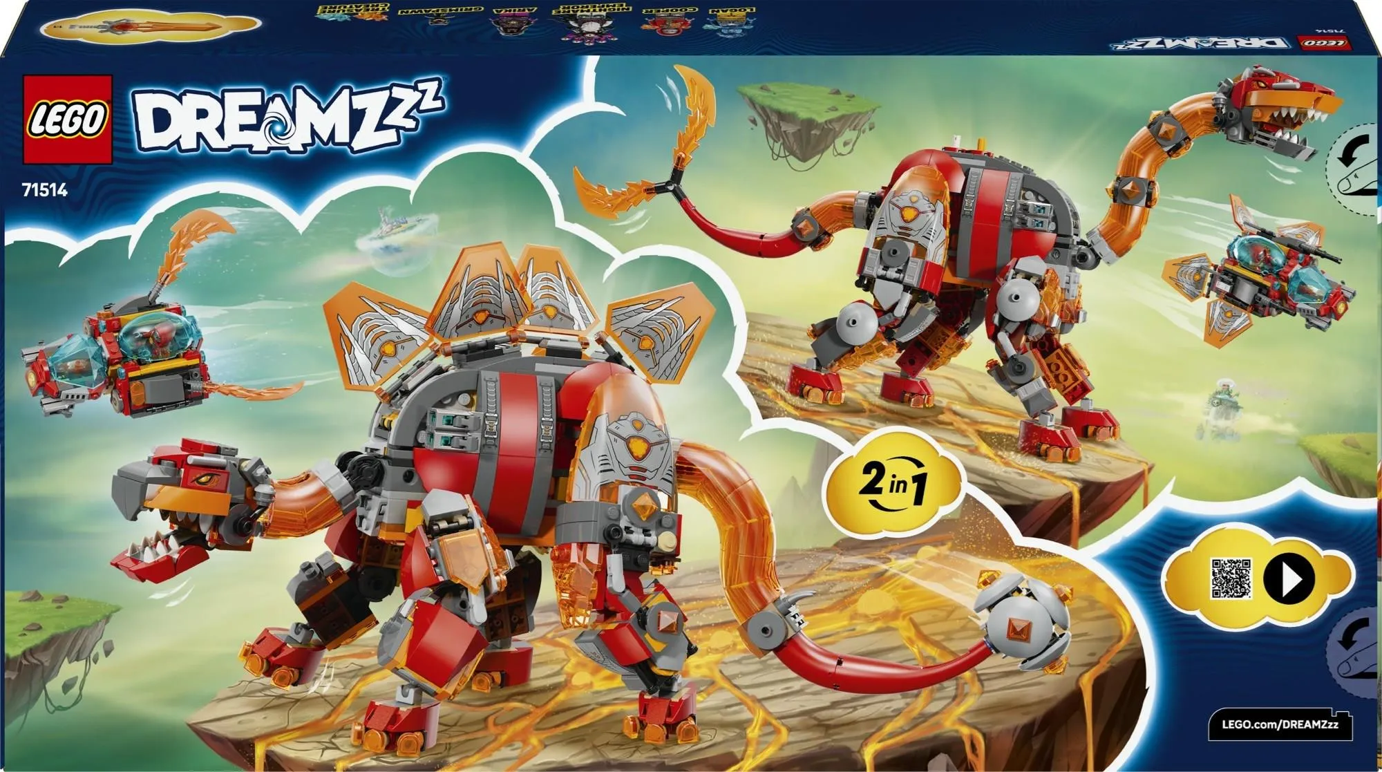Конструктор LEGO DREAMZzz 71514 Космический динозавр