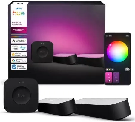 Стартовый набор: 2 световые панели Play + Bridge Pro PHILIPS Hue White and Color Ambiance черный 915005733903