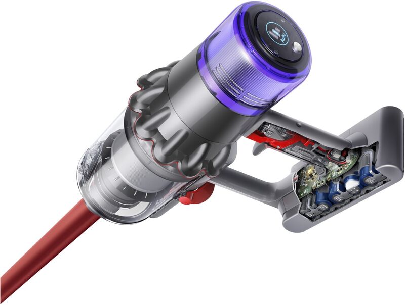 Вертикальный пылесос Dyson V15 Detect Origin Fluffy SV51 Nickel Red