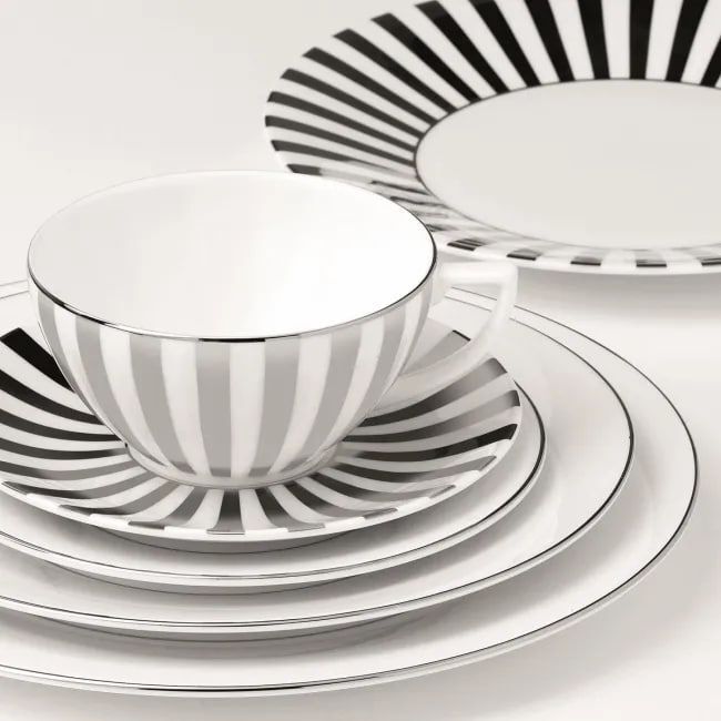 Тарелка Wedgwood 23 см с полосками Jasper Conran Platinum (50161609640)