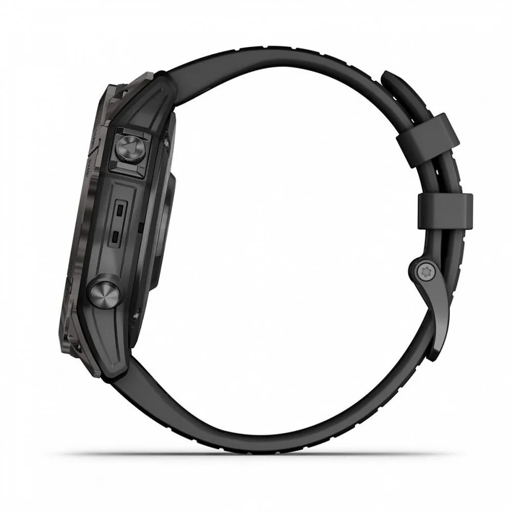 Часы Garmin Fenix 7X Pro Sapphire Solar Carbon Grey Black Band (010-02778-11)