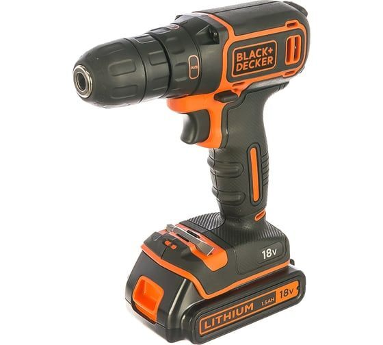 Аккумуляторная дрель-шуруповерт Black&Decker BDCDC18K-QW