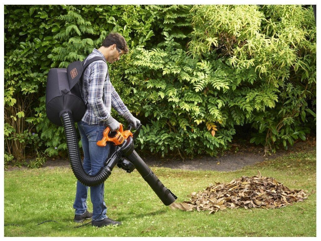 Электрический садовый пылесос BLACK+DECKER BEBLV290-QS, 2900 Вт