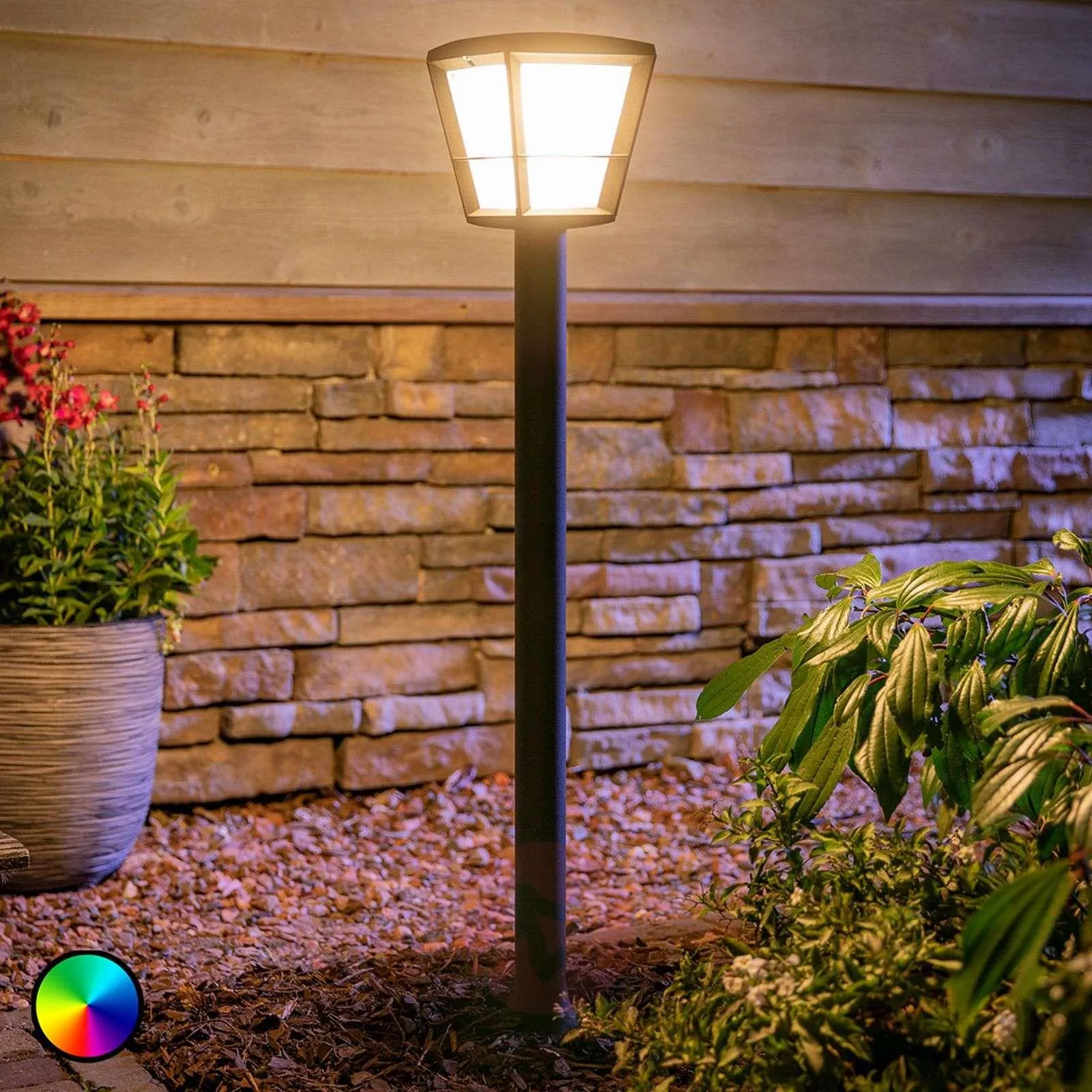 Уличный светильник-столб PHILIPS Hue White and Color Ambiance Econic черный 1744230P7