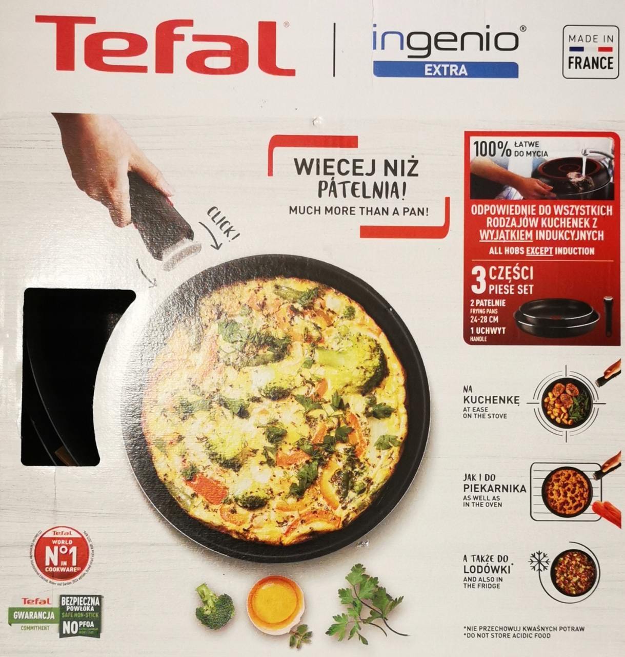Набор сковород Tefal Ingenio Extra из 3 предметов L1539653 (24/28см)