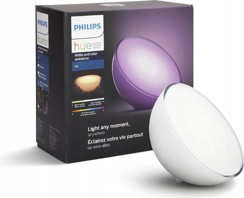 Портативная светодиодная лампа PHILIPS HUE White and color ambiance Go белая 915005821901