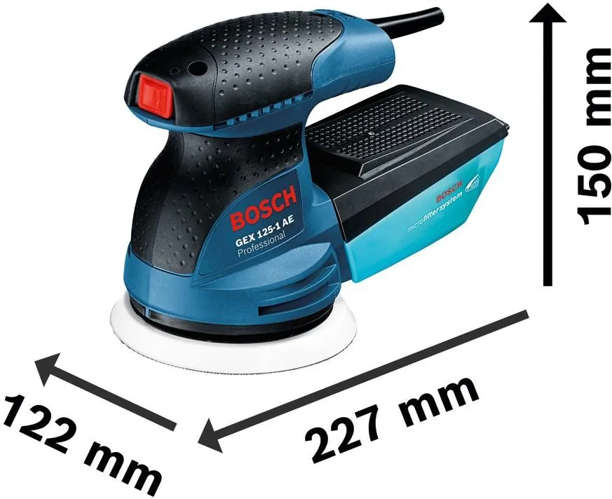 Эксцентриковая шлифовальная машина сетевая Bosch GEX 125-1 AE Professional 0601387500