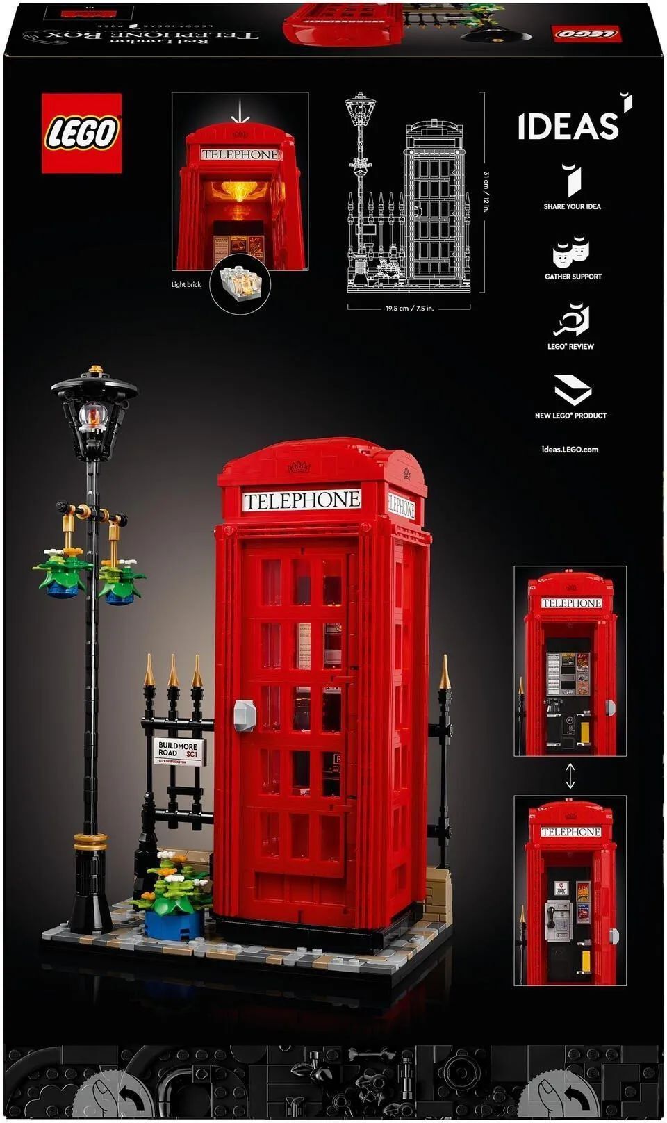 Конструктор LEGO Ideas 21347 Красная телефонная будка Лондона