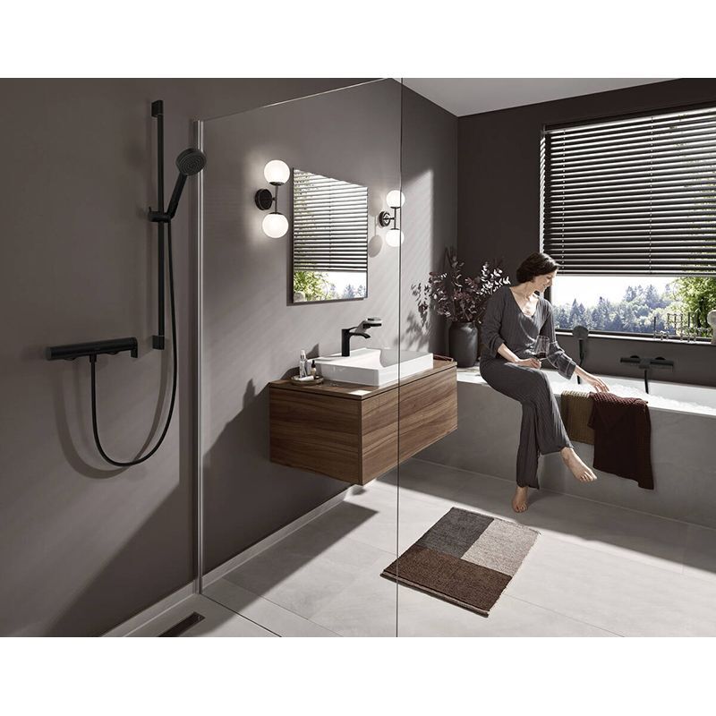 Смеситель для ванны с душем Hansgrohe Vivenis 75420670 матовый черный